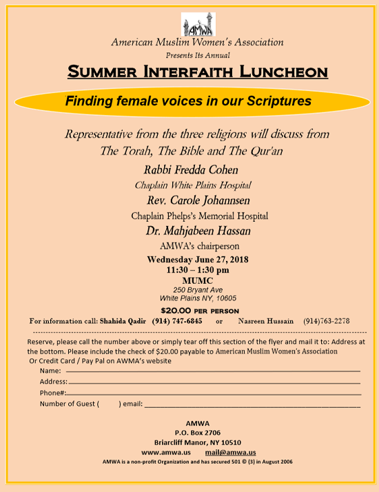 Summer Interfaith Luncheon 2018