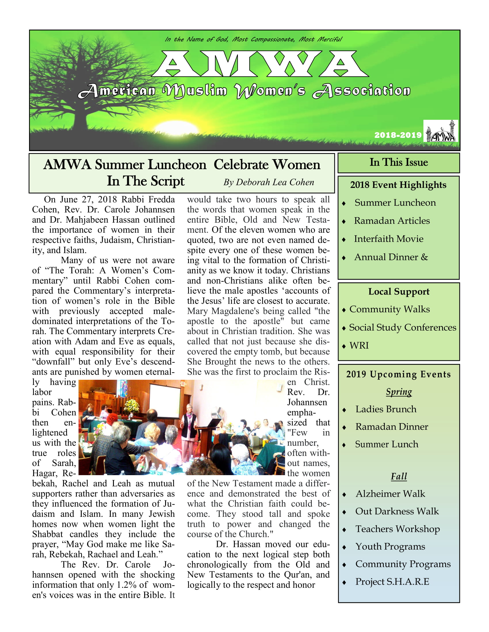 AMWA's Newsletter 2019
