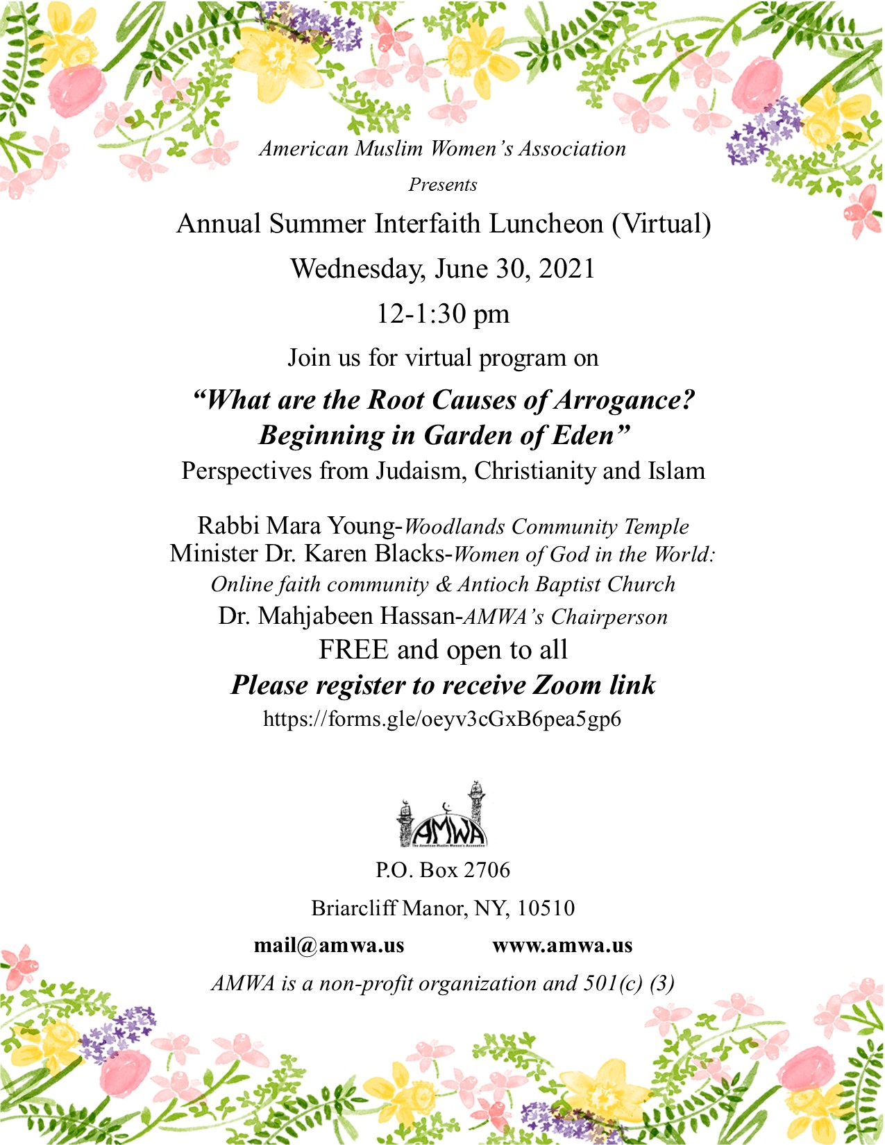 Annual Summer Interfaith Luncheon