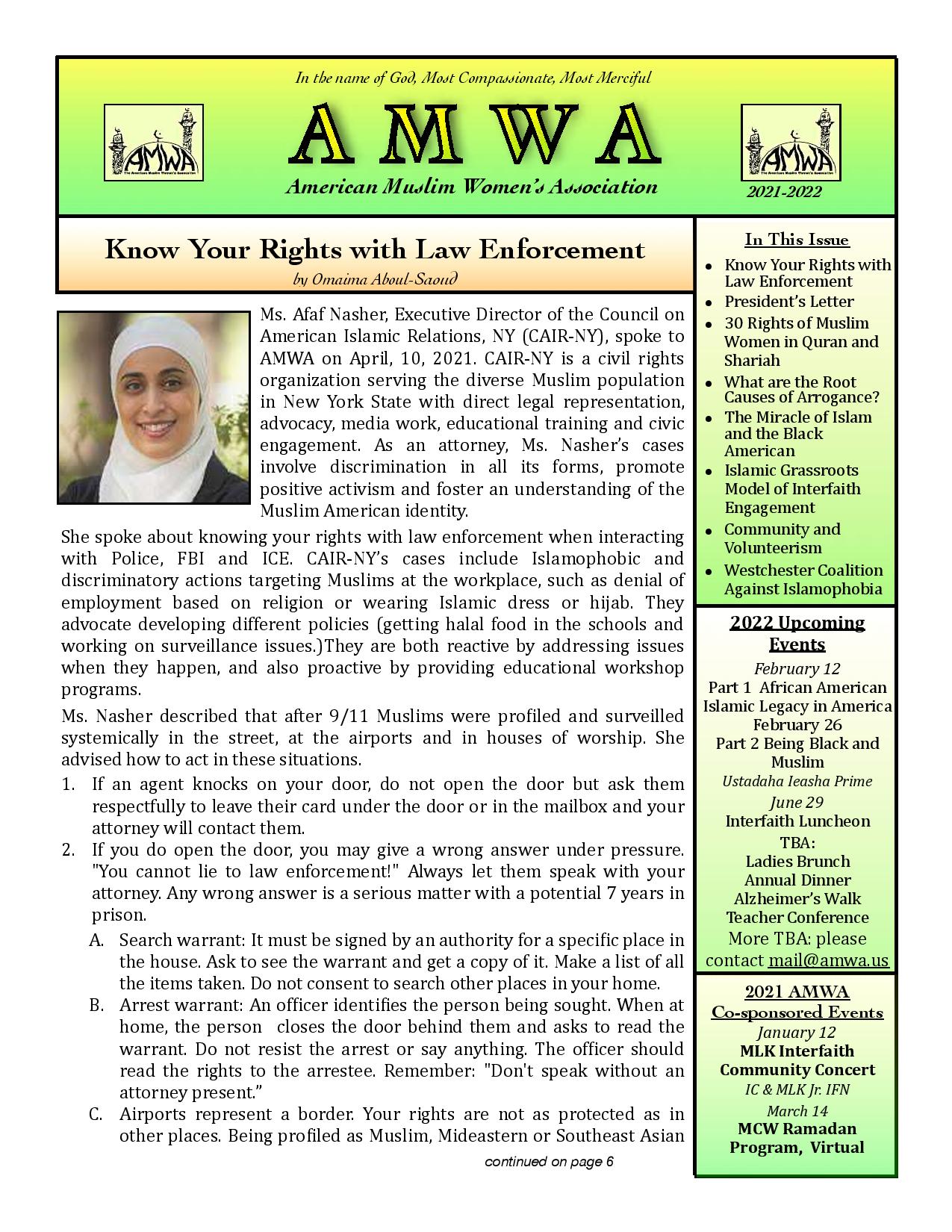 AMWA's Newsletter 2022