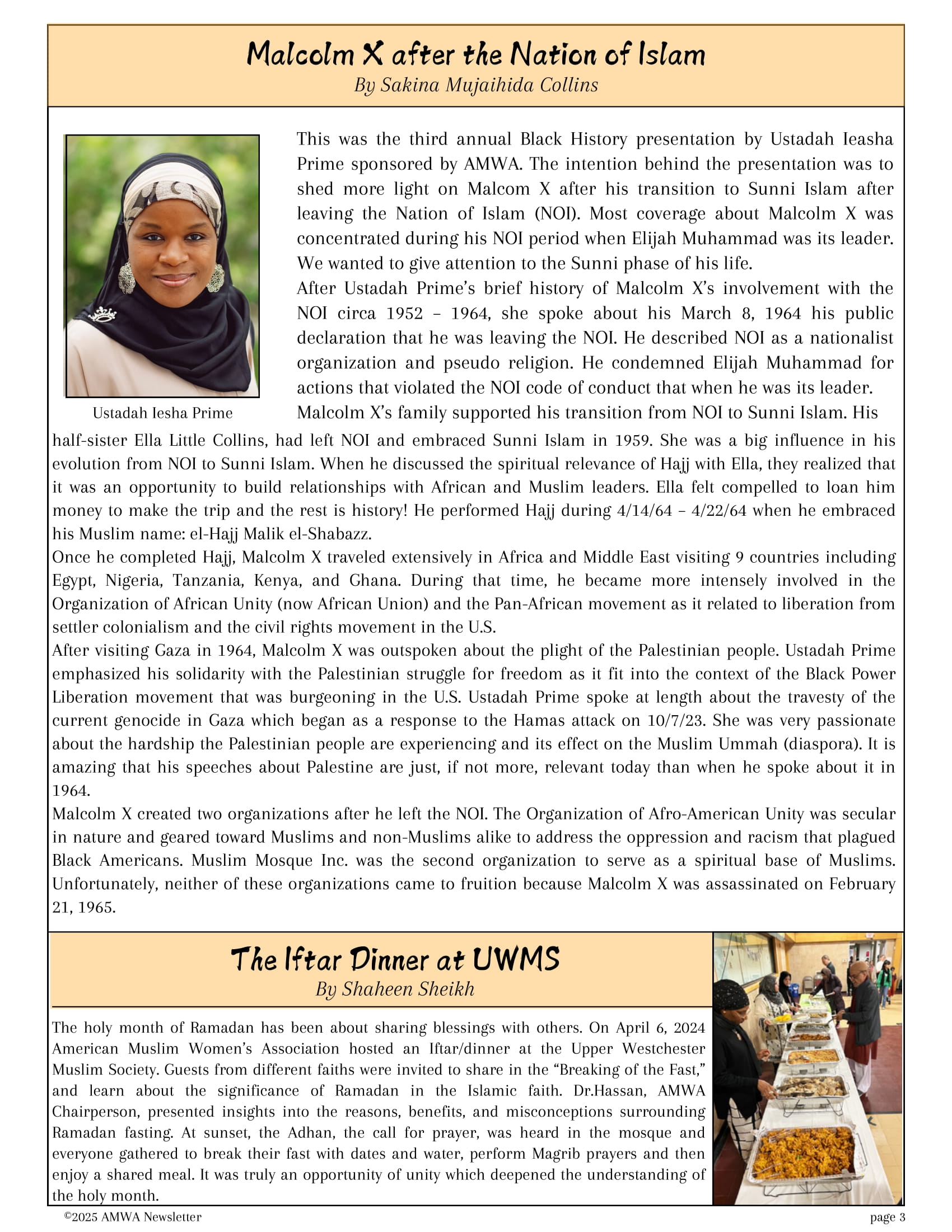 AMWA's Newsletter 2024-25