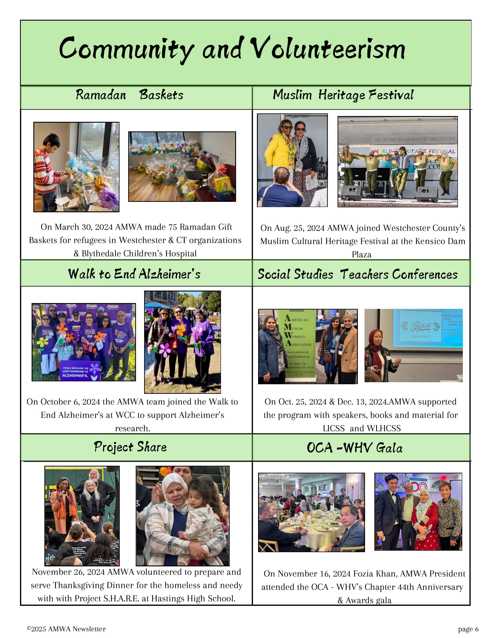 AMWA's Newsletter 2024-25