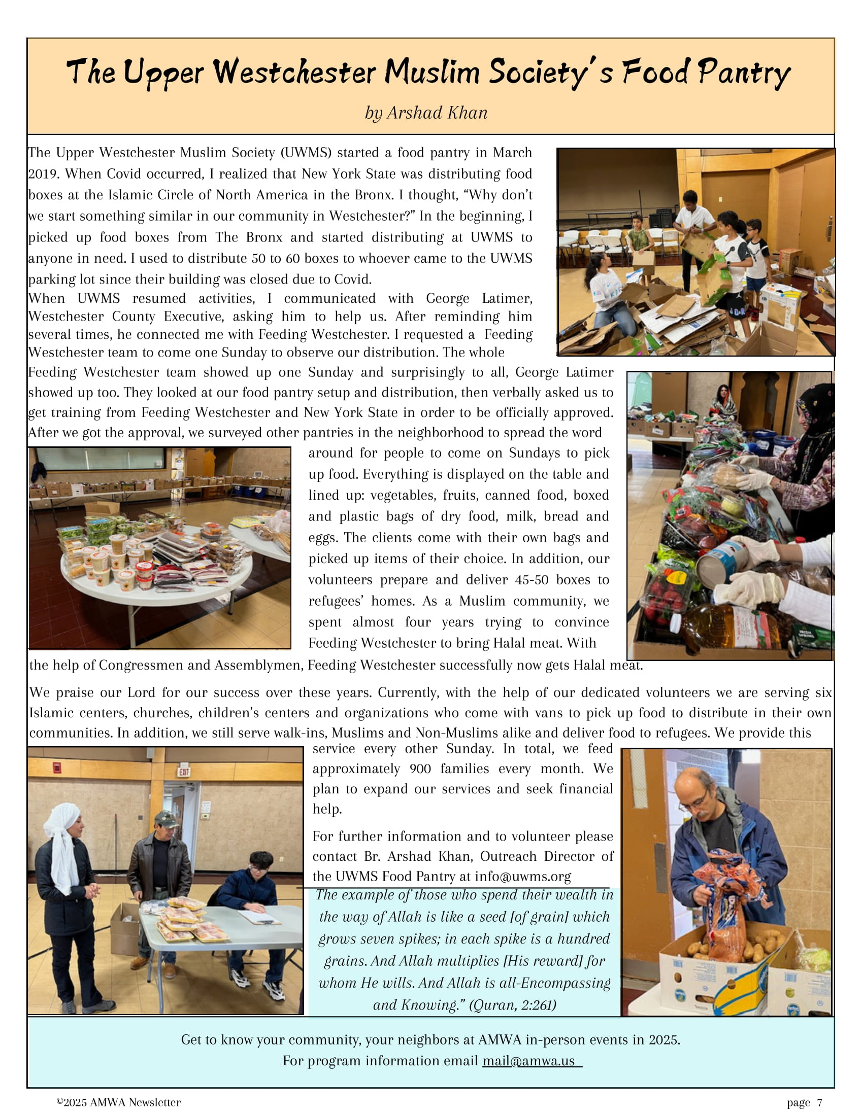 AMWA's Newsletter 2024-25