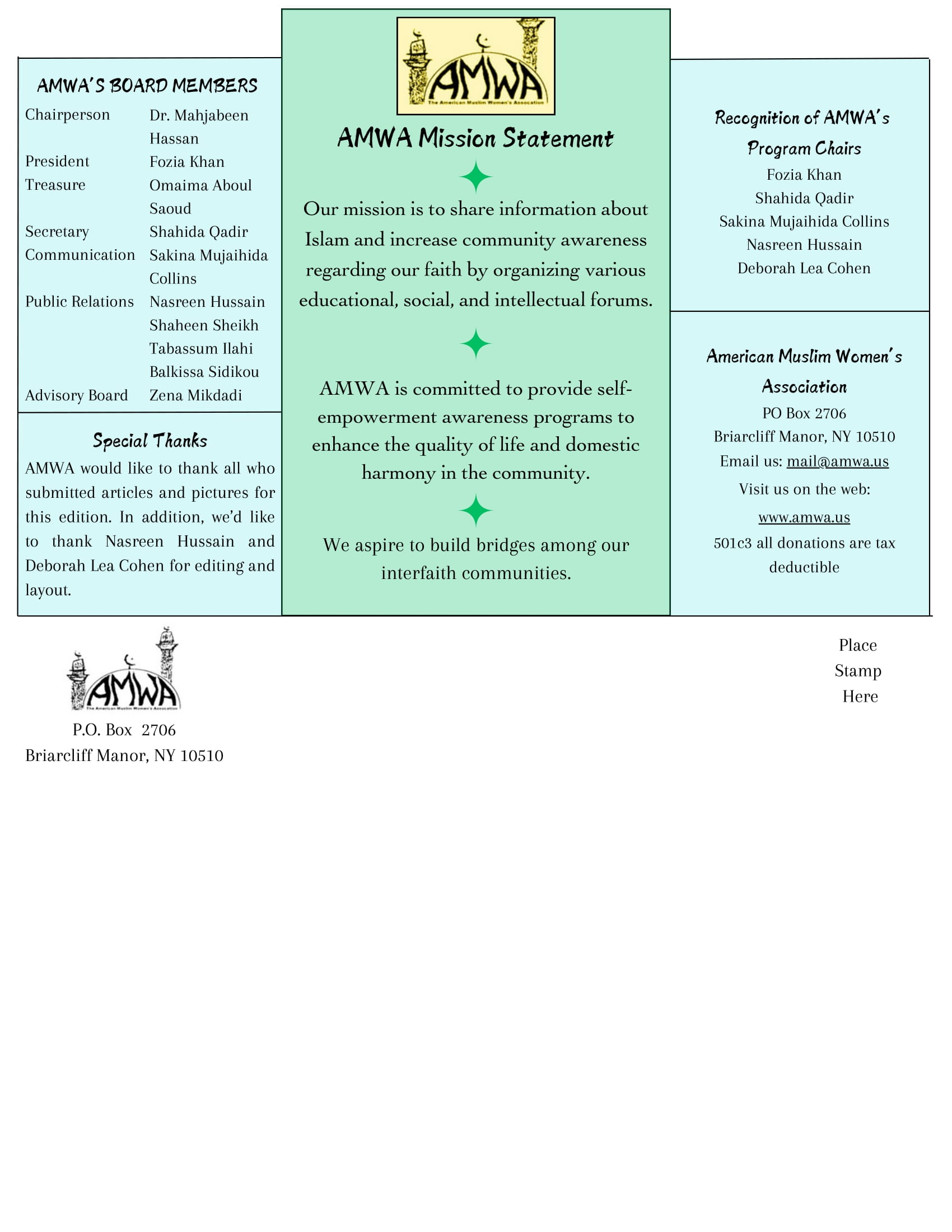 AMWA's Newsletter 2024-25