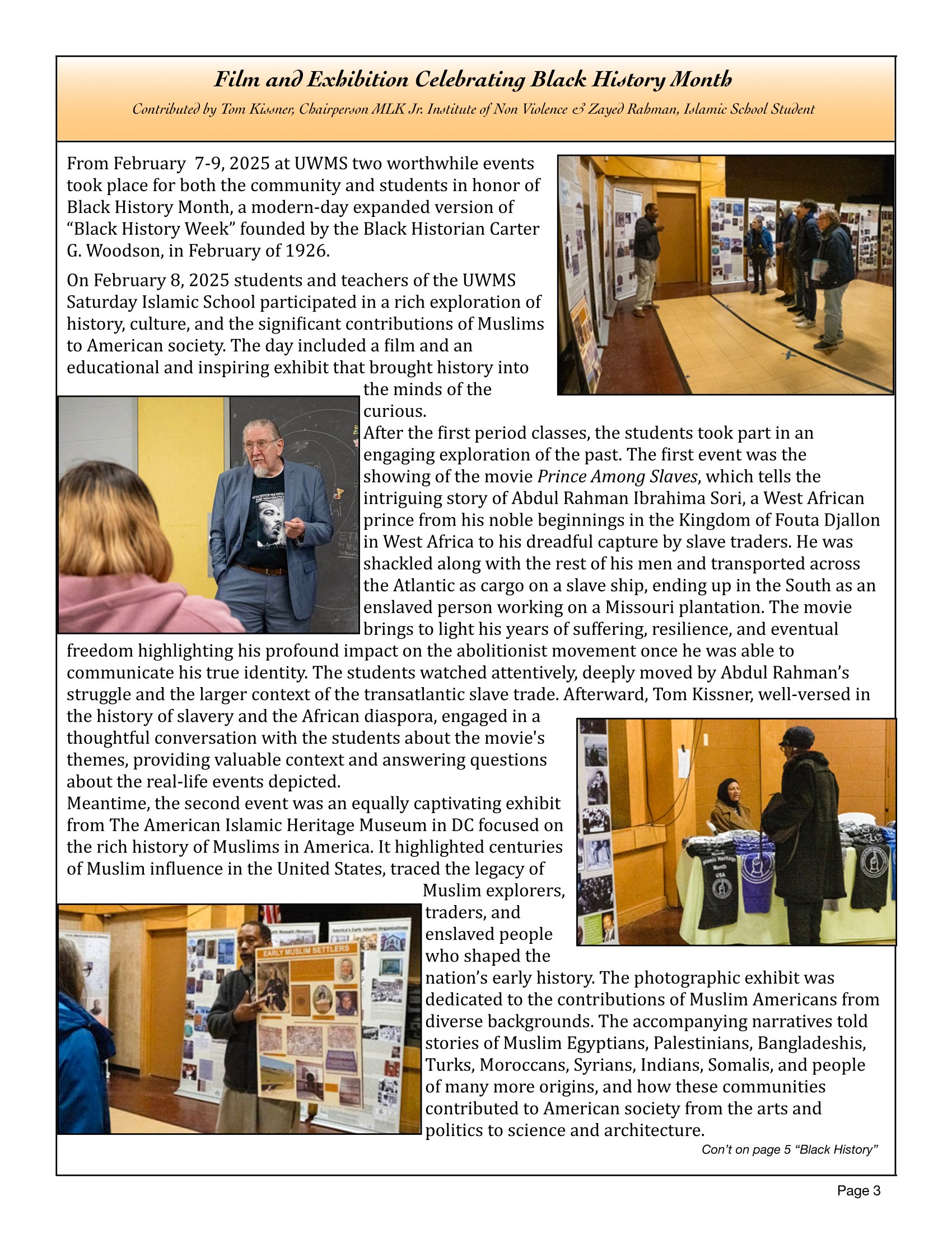 AMWA's Newsletter 2025-26